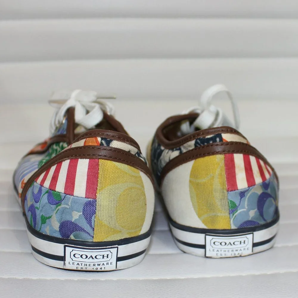 Coach lightweight Skate sneaker Geometric pattern Women's Size 9M - Picture 8 of 9